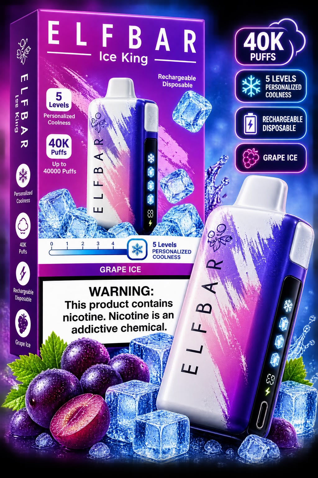 Elfbar CE King — 40.000 Puxadas